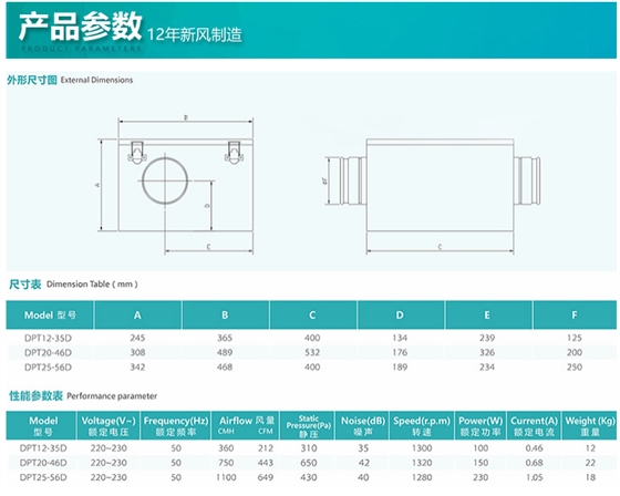 靜音管道風機型號 靜音管道風機型號