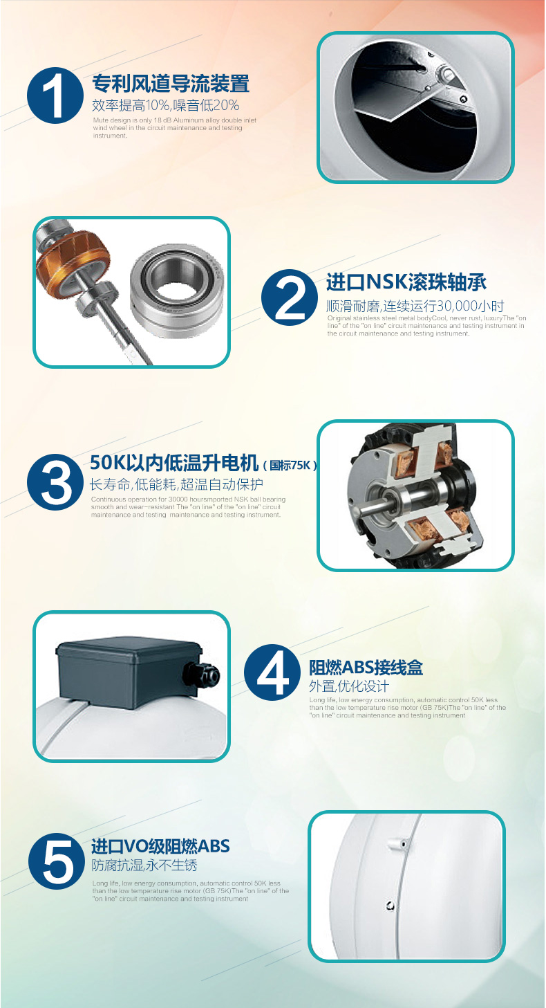 圓形管道風機產品特色