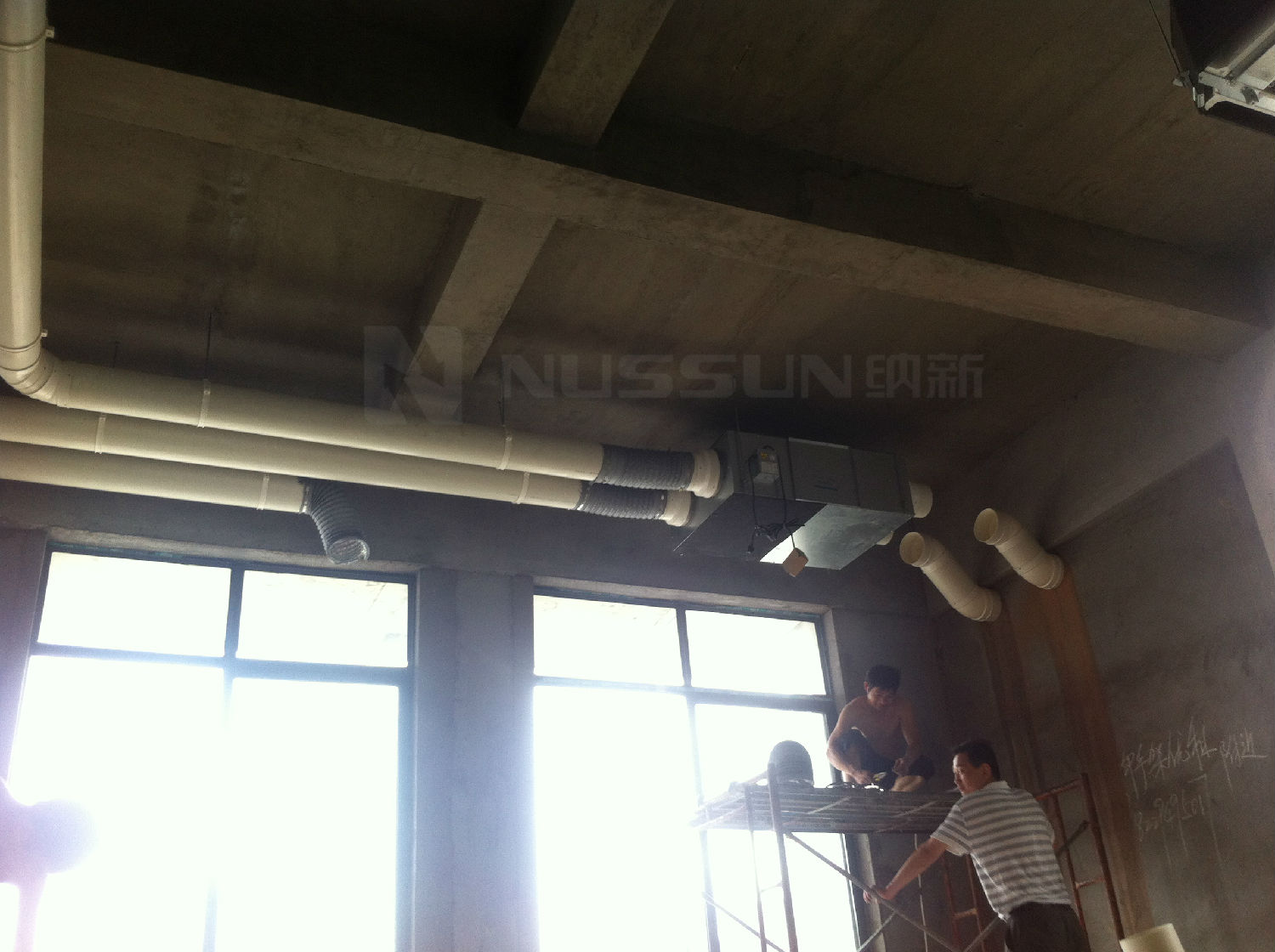 餐廳新風系統|超薄型全熱交換器|VAM500GMVE同款安裝圖